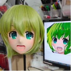 (GLA046)Customize Character'! Female/Girl Resin Full/Half Head With Lock Anime Cosplay Japanese Animego Kigurumi Mask